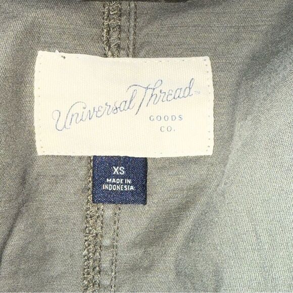 Universal Thread Women Size XS Camo Green Canvas Jacket Drawstring Waist - Picture 5 of 7
